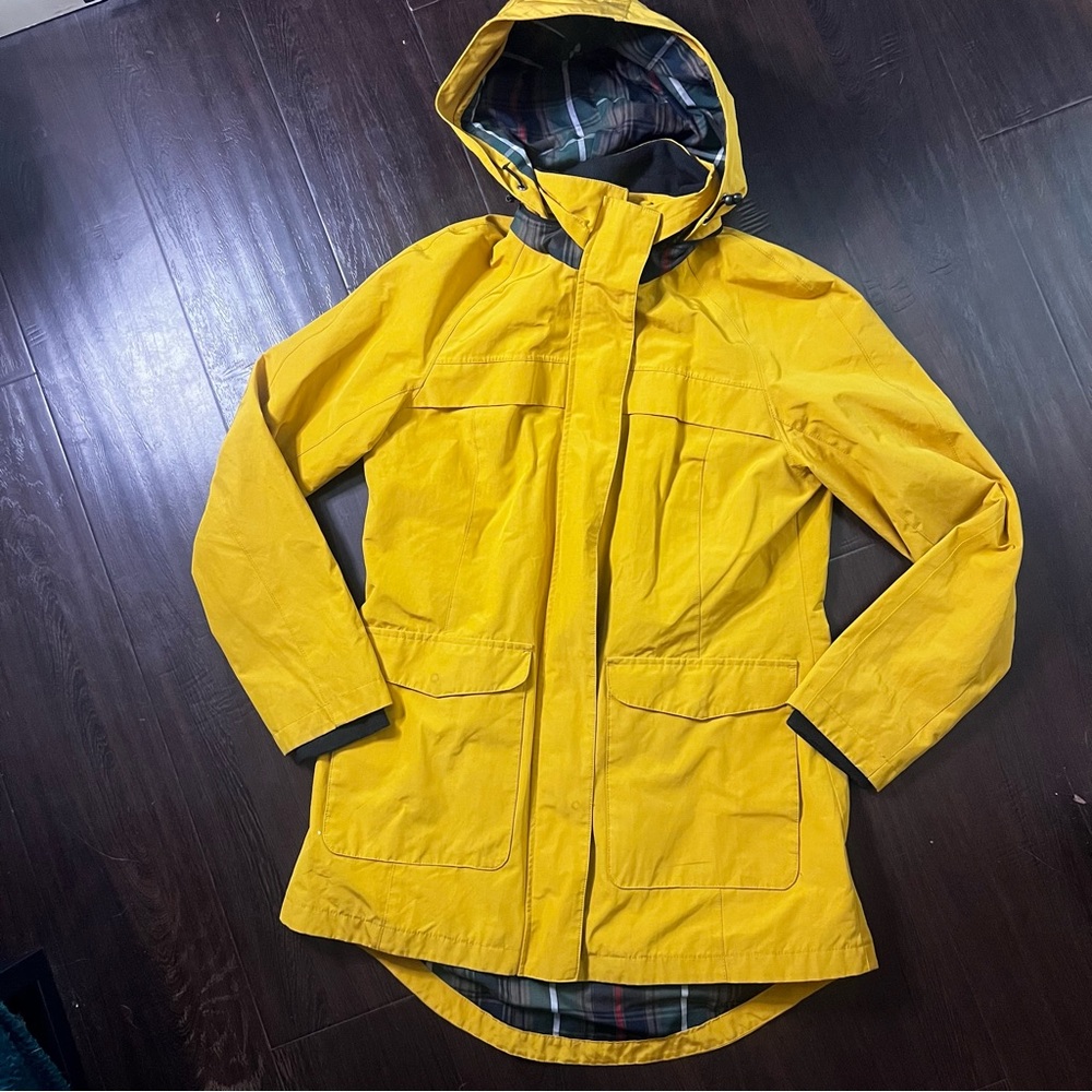 Pendleton Jacket Womens M Hooded Yellow Plaid Lined Coat